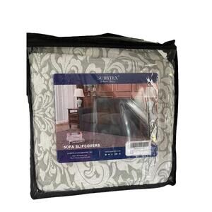 Subrtex Medium 3 PC Jacquard Sofa Slipcover Light Smoky Gray